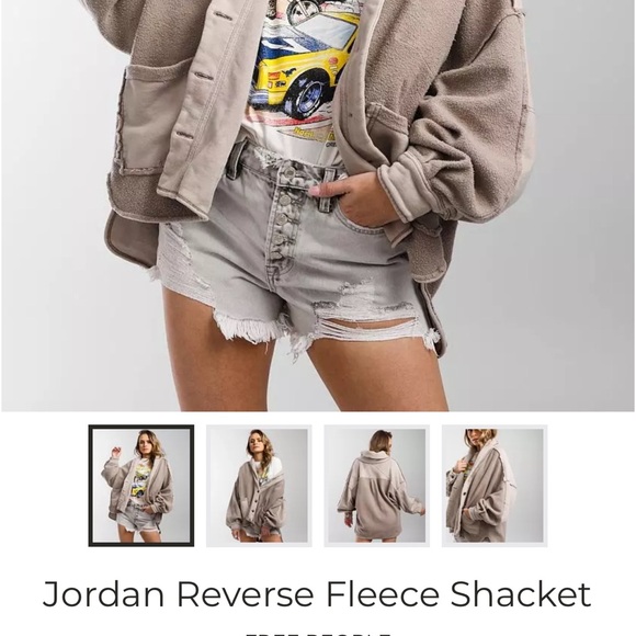 Free People Jordan Reverse Fleece Shacket - Picture 10 of 10